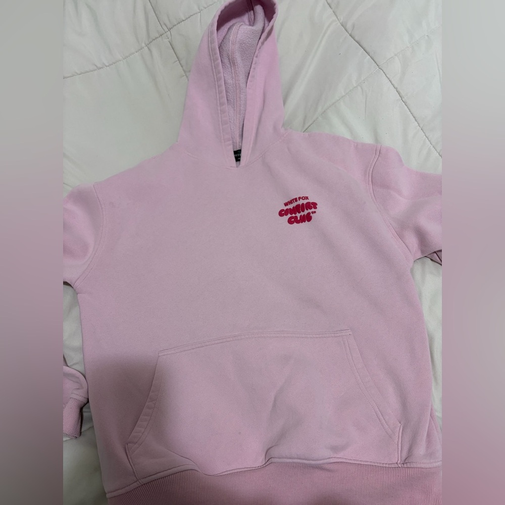 Pink White Fox Hoodie